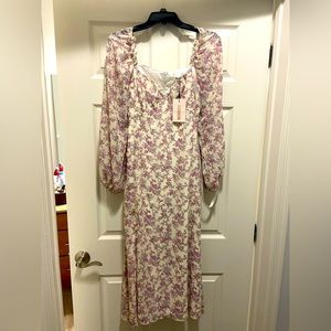 Miss guided floral midi dress